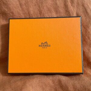 Authentic Hermes Paris Presentation Box 5"x3.75" Classic Orange Rectangle Empty